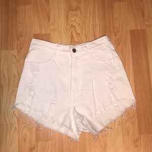 high waisted jean shorts